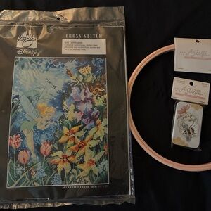 Disney Tinker Bell Floral Cross Stitch Kit
